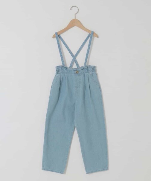 [120-130]サス付きタックテーパードデニムパンツ