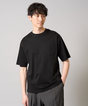 【接触冷感/UVカット/毛玉になりにくい】シルケットスムースワイドシルエットカットソー