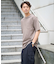 【接触冷感/UVカット/毛玉になりにくい】シルケットスムースワイドシルエットカットソー