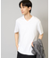 【接触冷感/UVカット/毛玉になりにくい】シルケットスムースVネックカットソー