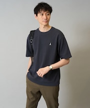 【イージーケア/接触冷感】ライトアゼ半袖Ｔシャツ ワンポイント刺繍
