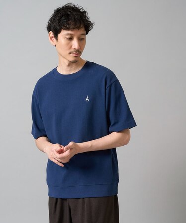 【イージーケア/接触冷感】ライトアゼ半袖Ｔシャツ ワンポイント刺繍