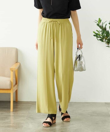 【接触冷感/洗える/イージーケア】美ラクるイージーワイドパンツ