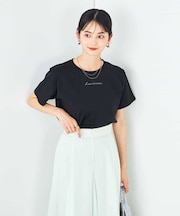 【コットン100%】コンパクト刺繍ロゴTシャツ