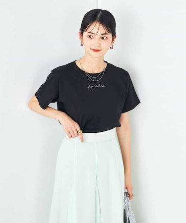 【コットン100%】コンパクト刺繍ロゴTシャツ