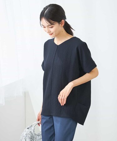 Vネックぽこぽこチュニック