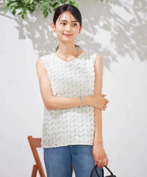 tシャツ ローズチュールレーストップス レディース ローズチュールレーストップス｜アー・ヴェ・ヴェの通販｜&mall