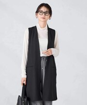 異素材切り替えロングジレ