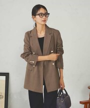 【マシンウォッシャブル】ダブルブレストジャケット