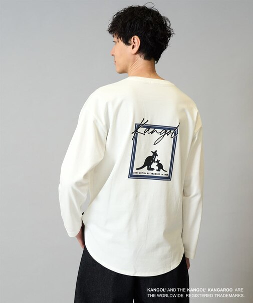 KANGOLスクエアプリントロングシルエットカットソー