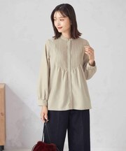 ピンタックフレアブラウス