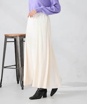 【マシンウォッシャブル】セミフレアスカート