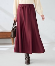 【マシンウォッシャブル】セミフレアスカート