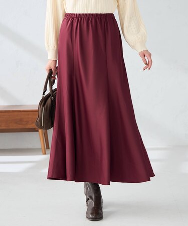 【マシンウォッシャブル】セミフレアスカート