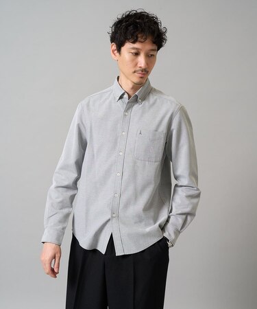 【イージーケア/速乾/毛玉になりにくい】ボタンダウンオックスシャツ