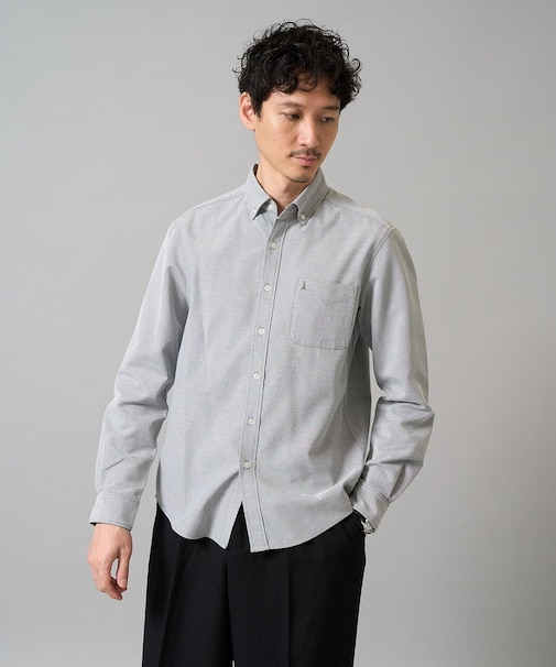 【イージーケア/速乾/毛玉になりにくい】ボタンダウンオックスシャツ