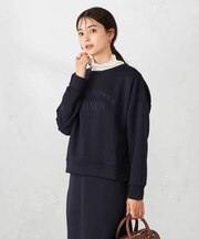 刺繍ロゴショートダンボールスウェット