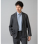 【イージーケア/ストレッチ】ツイルメランジプリントポンチジャケット【洗濯機で洗える】通勤/ビジネス〈ON/OFF SERIES〉