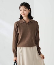 襟付きスキッパーニット