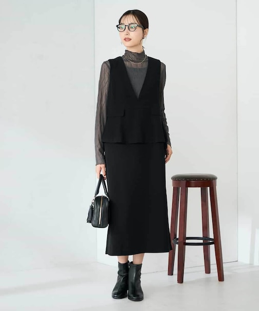 ペプラムドッキングワンピース