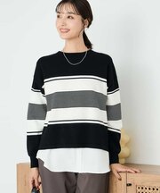 【2点セット】クロップドニット＆ベーシックブラウス