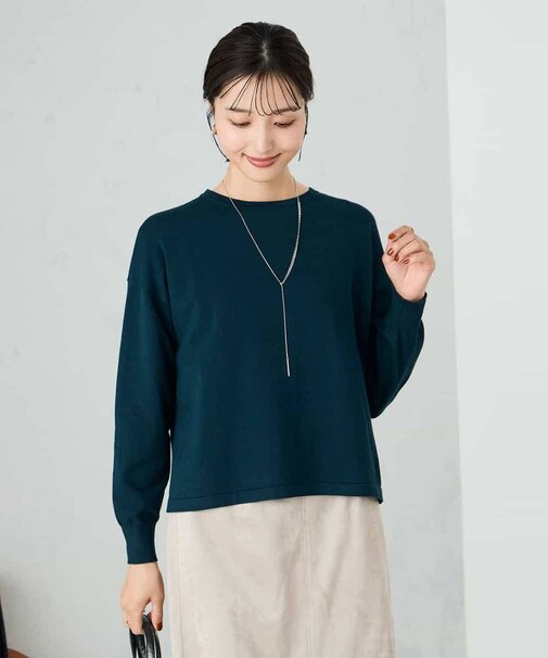 【2点セット】クロップドニット＆ベーシックブラウス