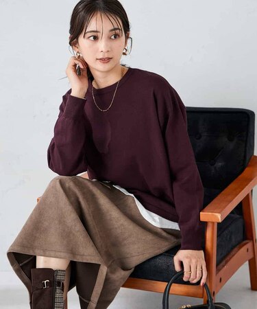 【2点セット】クロップドニット＆ベーシックブラウス