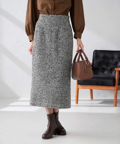 ロービングツイードナロースカート
