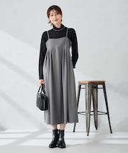 【洗える】バックオープンキャミワンピース