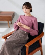 プリーツスリーブニット