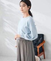 プリーツスリーブニット