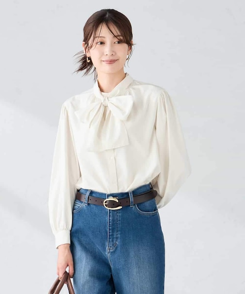 2WAYボウタイブラウス