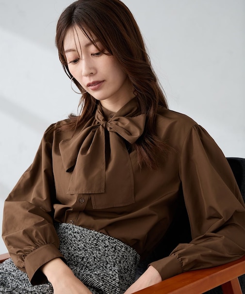 2WAYボウタイブラウス