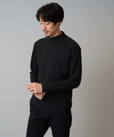 カチオンストレッチモックネックスＴシャツ〈ON/OFF SERIES〉