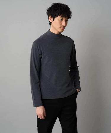 カチオンストレッチモックネックスＴシャツ〈ON/OFF SERIES〉