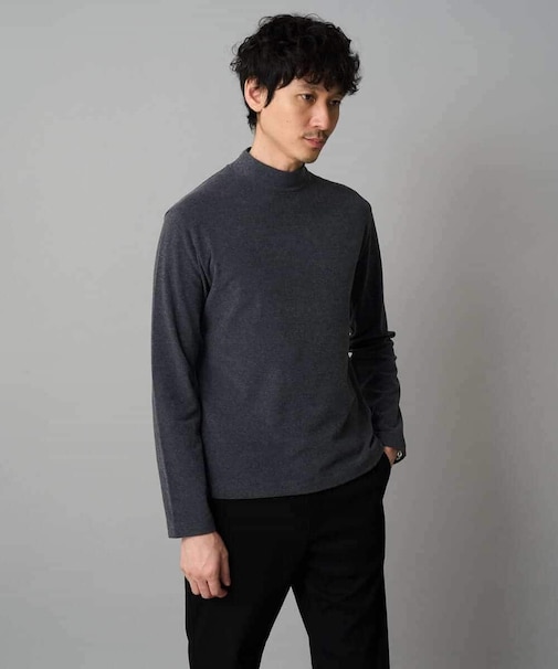 カチオンストレッチモックネックスＴシャツ〈ON/OFF SERIES〉