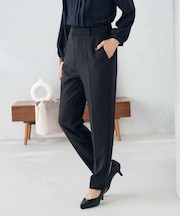 【洗える/イージーケア/ストレッチ】パウダーツイルテーパードパンツ