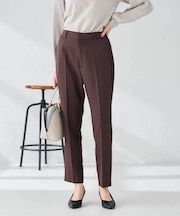 【洗える/イージーケア/ストレッチ】パウダーツイルテーパードパンツ