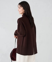 【洗える/静電気が起きにくい/雑誌InRed(宝島社)12月号掲載】バックスリットニット