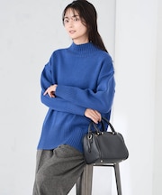 【洗える/静電気が起きにくい/雑誌InRed(宝島社)12月号掲載】バックスリットニット