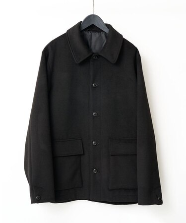 フェイクウールワイドシルエットカバーオール