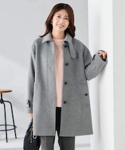 ステンカラーミディコート