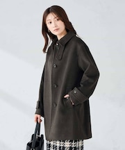 ステンカラーミディコート