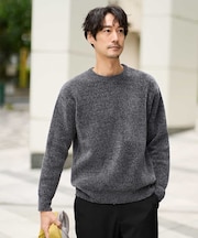 【手洗い】モールクルーネックニット