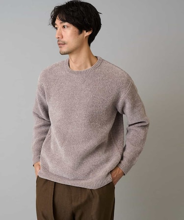 【手洗い】モールクルーネックニット