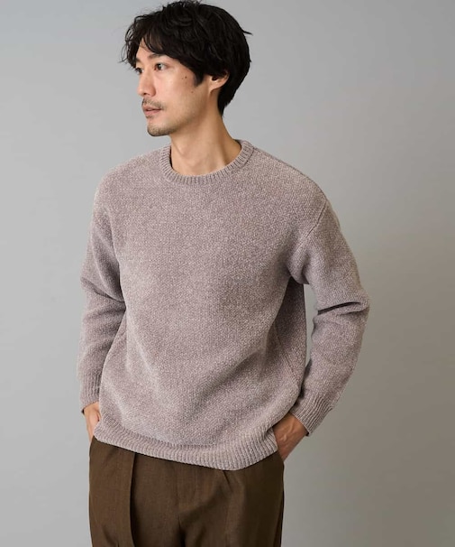 【手洗い】モールクルーネックニット