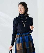 リブタートルニット