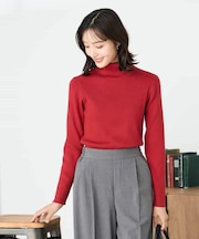 リブタートルニット