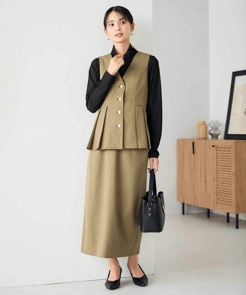 アー・ヴェ・ヴェ（a．v．v）/【2SET】ペプラムジレ×ナロースカート 2SET】ペプラムジレ×ナロースカート｜アー・ヴェ・ヴェの通販｜&mall