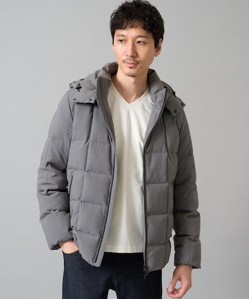 【雑誌MonoMax12月号掲載/ダウン混率90%】デタッチャブルフードストレッチダウンブルゾン【軽量/撥水】